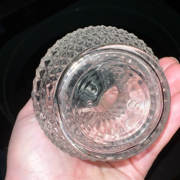 Vintage Pressed Glass Textured Small Vase Decor - Picture 8 of 10